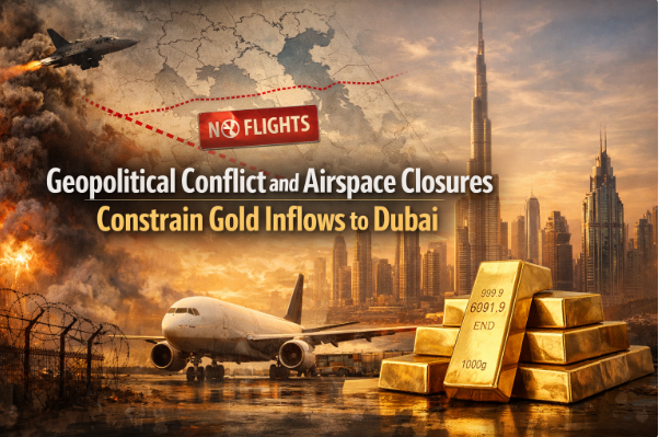 Geopolitical Conflict and Airspace Closures Constrain Gold Inflows to Dubai